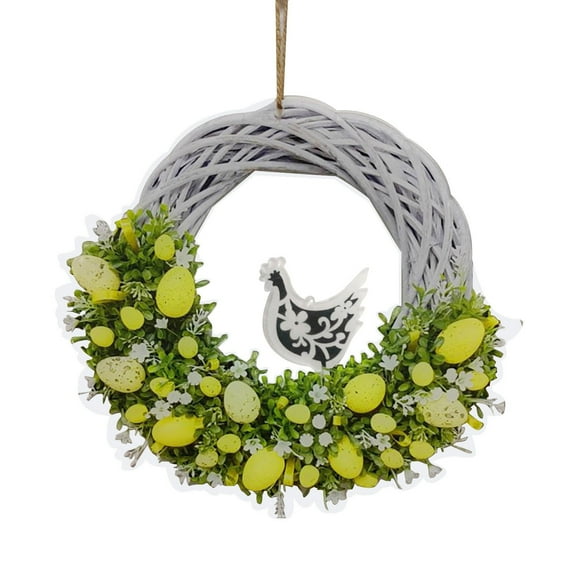 MOQIN Wreath for Front Door, Porch, Window Easter Decoration Bunny Hanging Sign Decoration Easter Hanging Sign Home Decoration Props Gifts