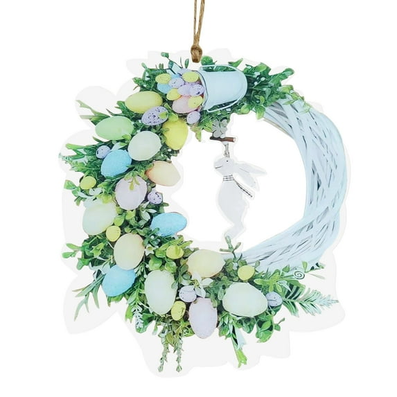 MOQIN Wreath for Front Door, Porch, Window Easter Decoration Bunny Hanging Sign Decoration Easter Hanging Sign Home Decoration Props Gifts
