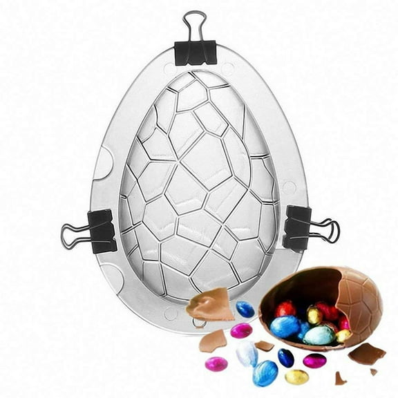 MOQLOM Easter Egg Mold, 1pc Giant Toy Egg Maker, Dinosaur Egg Plastic Mould Suitable for Chocolate Jello Soap Cake Baking Decorating Tool