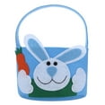thumbnail image 1 of MOQLOM Easter Eggs Basket for Kid Felt Bunny Easter Baskets for Kids, 1pc Cute Rabbit with Carrot for Easter Egg Hunt Party Gifts Toy Storage Bucket Party 5.9 × 4.7 × 3.9Inch, 1 of 5