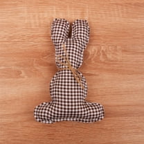 MOQLOM Easter Fabric Bunny, 1pc Easter Rustic Rabbit, Table Top Rustic Farmhouse Decor for Desk Counter Tiered Tray Home Exquisite Soft Craft, Coffee, 7.87×5.11 inch