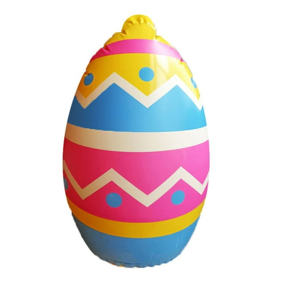 MOQLOM Easter Inflatable Egg, 1pc 16In Giant Inflatable Easter Eggs, Inflatable Easter Eggs Outdoor Decoration Hanging Colorful Egg Ornaments for Holiday Yard Garden Lawn Porch Party