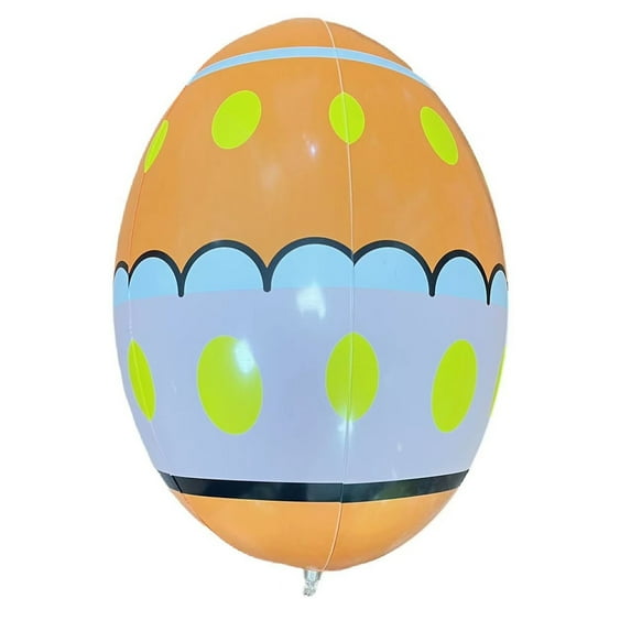 MOQLOM Easter Inflatable Egg, 1pc 23.6In Giant Inflatable Easter Eggs, Inflatable Easter Eggs Outdoor Decoration Hanging Colorful Egg Ornaments for Holiday Yard Garden Lawn Porch Party