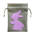 thumbnail image 1 of MOQLOM Easter burlap Bags, 1pc Bunny Jute Gift Bags with Drawstring Goody Bags Candy Bags for Birthday wedding Party Favors Decoration Supplies, 5.51 × 3.93Inch (K), 1 of 1