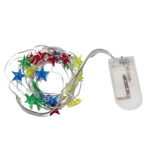 MOQLOM LED Twinkle Little Star Light, 6.6 FT 20LED Star String Lights Battery Operated, Indoor and Outdoor Decoration for Kids Room, Wall, Bedroom (Color)