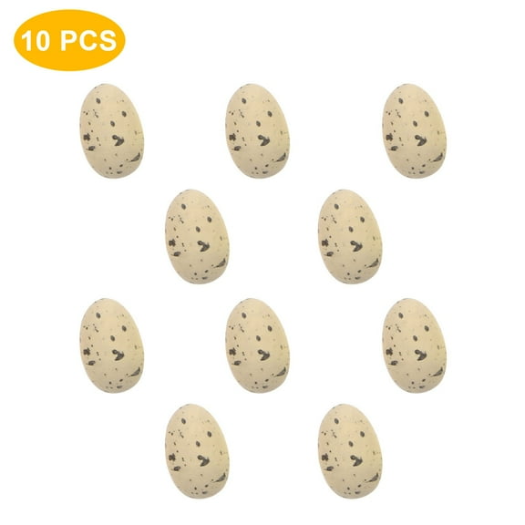 MOQLOM Mini Easter Foam Eggs, 10pcs Speckled Eggs Ornaments, Fake Artificial Small Spring Eggs Craft for Table Easter Basket Stuffers Vase Fillers Ornament, 0.79×1.18In