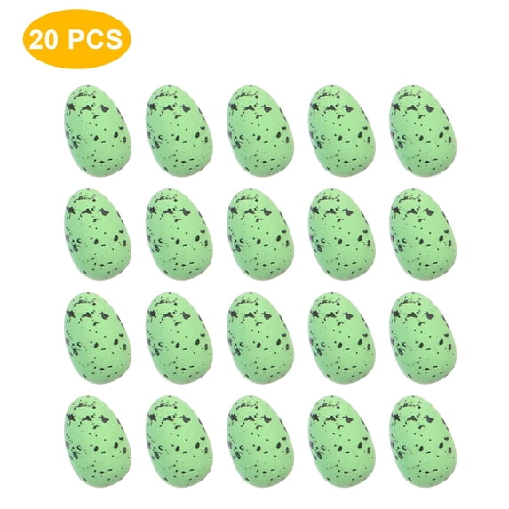 MOQLOM Mini Easter Foam Eggs, 20pcs Speckled Eggs Ornaments, Fake Artificial Small Spring Eggs Craft for Table Easter Basket Stuffers Vase Fillers Ornament, 0.79×1.18In