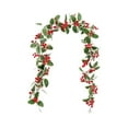 thumbnail image 1 of MOQLOM Simulation Berry Leaves Garland, 5.74ft 1pc Simulation Vine Garland, Fake Flower Hanging Ornament for Christmas Home Xmas Tree Decor (A), 1 of 5