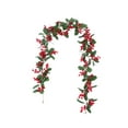 thumbnail image 1 of MOQLOM Simulation Berry Leaves Garland, 5.74ft 1pc Simulation Vine Garland, Fake Flower Hanging Ornament for Christmas Home Xmas Tree Decor (D), 1 of 5