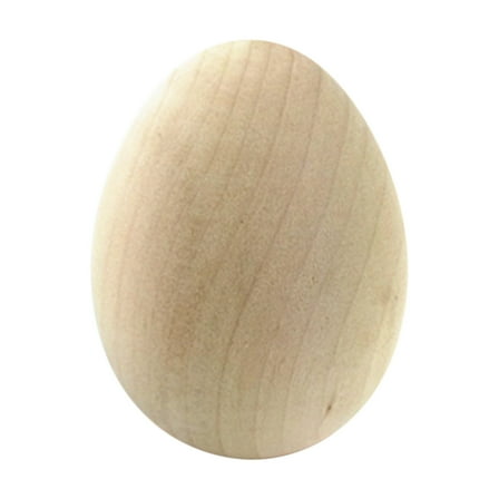 MOQLOM Wood Easter Eggs to Paint, 1pc Smooth Wooden Eggs for Crafts, Fake Eggs, Artificial Egg, Wood Eggs for Crafts & Easter Decor, 1.7×2.4In (B)