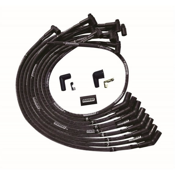 Moroso Ultra Plug Wire Set BBC Over V/C Black