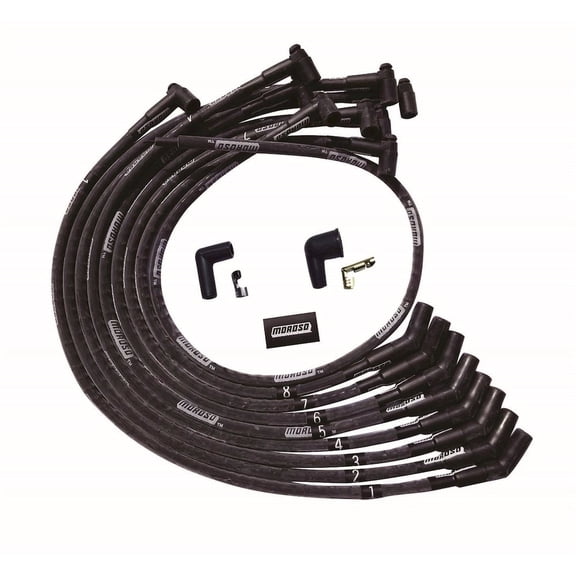 Moroso Ultra Plug Wire Set BBC Over V/C Black