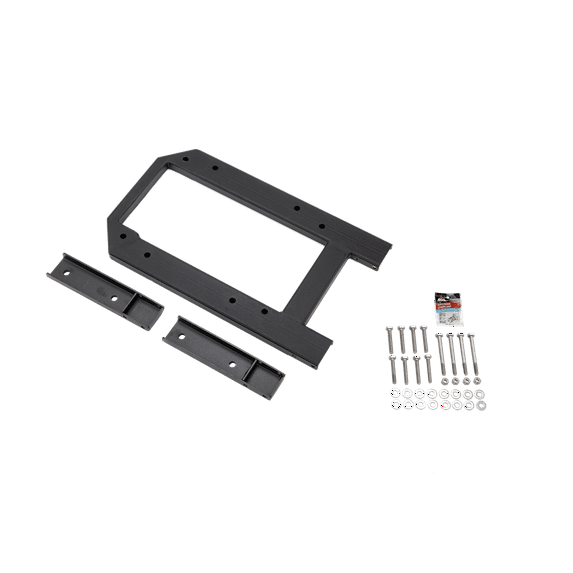 MORryde JP54-077 Spare Tire Carrier Reinforcement Bracket; Replaces OE Tailgate Hinge; Up To 33 Inch Spare Tire Carrier; Black; With Hinge Spacer/ Mounting Hardware