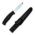 thumbnail image 1 of MORA Companion Black Tactical Knife, 4.1" Stainless Steel Blade, with Sheath, 1 of 5