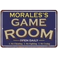 thumbnail image 1 of MORALES'S Blue Game Room Sign Metal 12 x 18 Matte Finish Metal 112180002306, 1 of 1