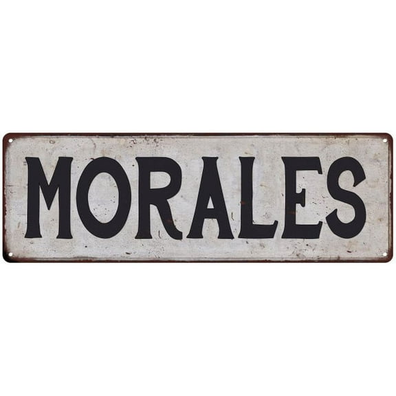 MORALES Vintage Look Gift Rustic Chic Metal Sign 6x18 206180036637