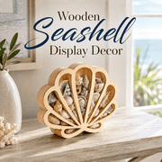 MORAVE Seashell Collection Storage Box with Acrylic Panel, Display Holder for Sea Glass Starfish Shark Tooth, Home Decor & Birthday Gift