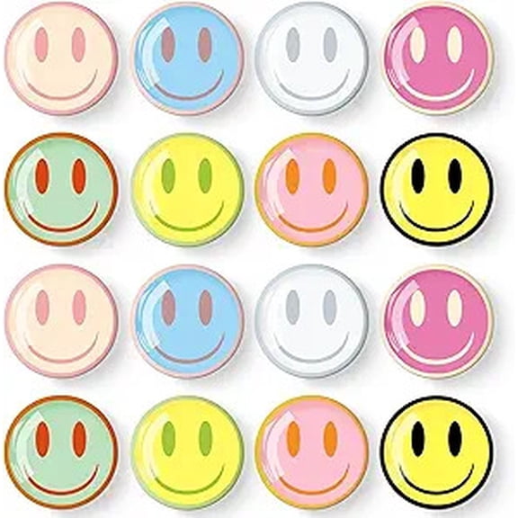MORCART 16pcs Emoji Fridge Magnets Cute Refrigerator Magnets for Locker, Whiteboard, Decorative Classroom, Kitchen, Office Gifts for Teachers Family and Friends