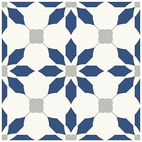 MORCART 7.87" x 7.87" Peel and Stick Floor Tile, 20 PCS Self-Adhesive DIY Vinyl Flooring for Renters, Removable and Waterproof Tile Sticker for Bathroom, Kitchen, Staircase (Blue)