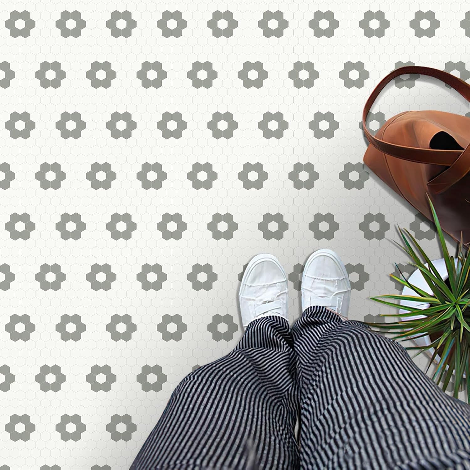 MORCART Peel and Stick Floor Tile, Vinyl Flooring Waterproof, DIY ...