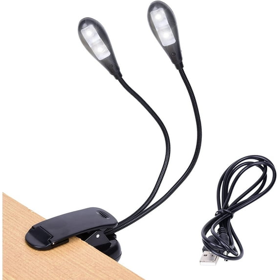 MOREFYOU LED 360° Rotatable Clip on Music Stand Book Light