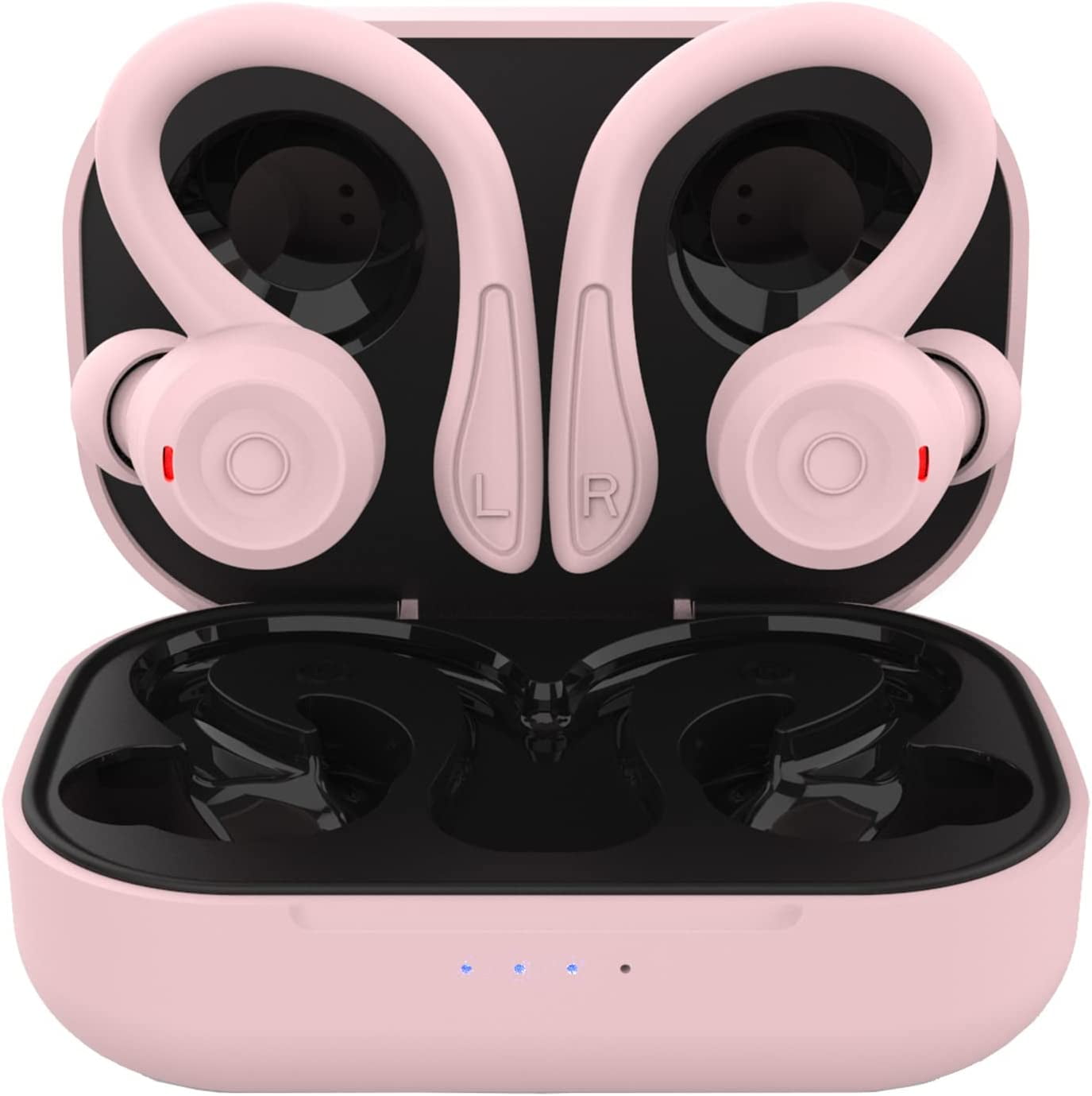 MOREFYOU MS-T20 Over-Ear Earbuds with Bluetooth 5.1, Pink