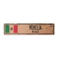 thumbnail image 1 of MORELIA MEXICO Vintage Aluminum Street Sign Mexican flag city country road rustic metal tin wall gift | Indoor/Outdoor | 30" Wide, 1 of 4
