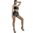 thumbnail image 1 of MORENO FAUX LEATHER ASYMMETRIC MINI SKORT, 1 of 1