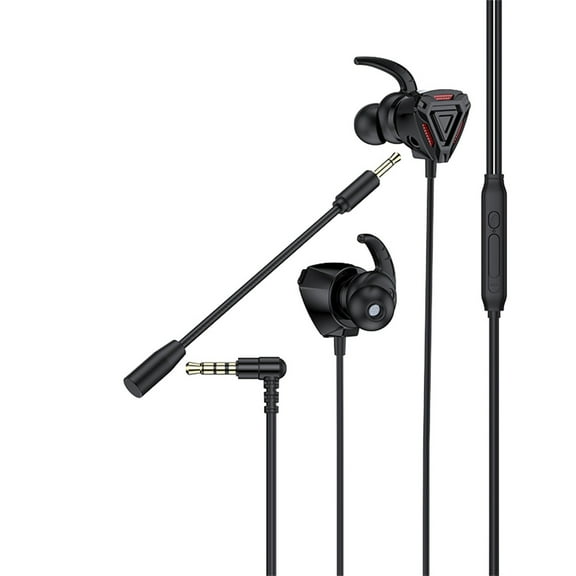 MORESEC under $5 2Pcs Gaming Wired Earphone With Mic, Wired Gaming Earbuds with Microphone, Noise Cancelling In-Ear Headphones, 3.5mm Stereo Sound Gaming Headset, Portable PC Console Gaming Earphones