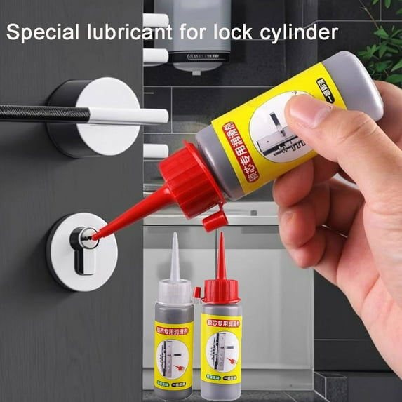 MORESEC under $5 2Pcs Graphite Lubricant, Graphite Powder Lock Core Lubricant, Special Lubricating Powder for Keyhole Door Window Lock, Non-Toxic Odorless Long-Lasting Clean