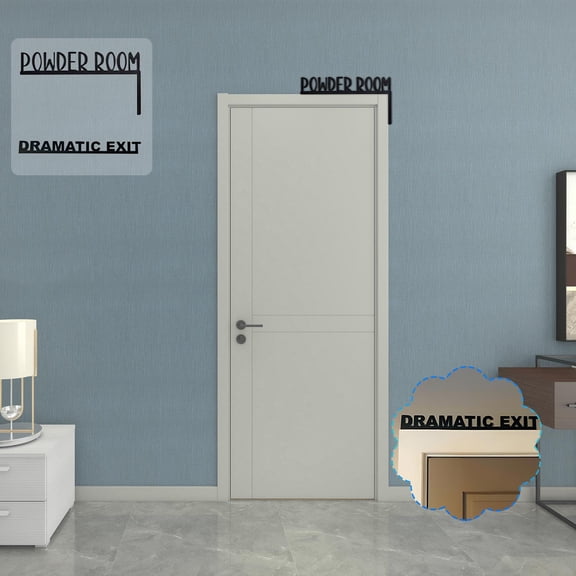 MORESEC under $5 2Pcs Metal Door Corner Sign,Office Front Door Bathroom Sign Holiday Door Decoration, Festive Corner Decor for Entryway, Durable Metal Sign for Year Round Use