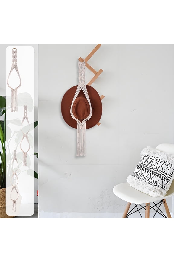 under $5 3Pcs Multi-Layer Hat Rack,Wall Hanging Storage for Baseball Caps, Beanies, Berets, Adjustable Rope Organizer, Saves Closet Space, Sturdy Construction