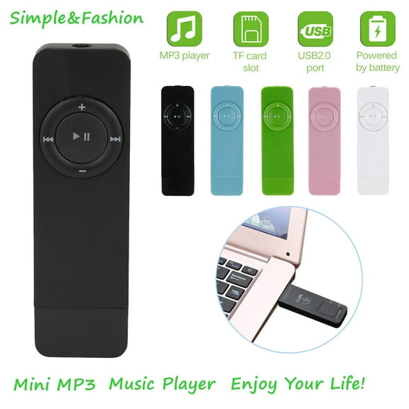 MORESEC under $5 3Pcs Portable MP3 Music Player,Strip Design Lossless Sound Player, Support SD TF Card up to 32GB, Built-in Rechargeable Battery, 10 Hour Playtime, Compact Lightweight