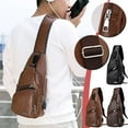 thumbnail image 1 of MORESEC under $5 3Pcs USB Charging Chest Bag, USB Charging Chest Bag, Men's Crossbody Sling Bag, Outdoor Sports Fitness Fanny Pack, Anti-Theft Travel Shoulder Bag, Faux Leather Messenger Bag, 1 of 9