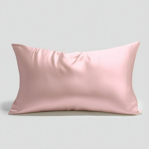 MORESEC under $5 4Pcs Silk-Like Pillowcase, Simulated Satin Pillow Cover with Zipper Closure, Hair and Skin-Friendly Bedding for Smooth Sleep, Set of 2, 64x47cm