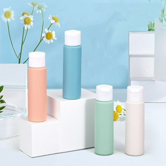 MORESEC under $5 4Pcs Travel Bottles, Travel Bottles 50ml Leak Proof Refillable Containers, Squeeze Flip Cap for Lotion Shampoo Cosmetics, TSA Approved Portable Toiletry Bottles