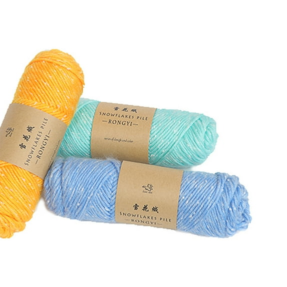 MORESEC under $5 5Pcs Snowflake Scarf Yarn,Thick Wool Crochet Yarn for Scarves, Sweaters, Hats, Soft and Warm Snowflake Design, Suitable for Baby and Adult Projects