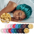 thumbnail image 1 of MORESEC under $5 9Pcs Silk Sleep Cap, Satin Sleep Cap for Women, Hair Protection Night Bonnet, Shower Bath Cap, Reusable Lace Lined Bonnet, Chemotherapy Hair Care Cap, 1 of 9