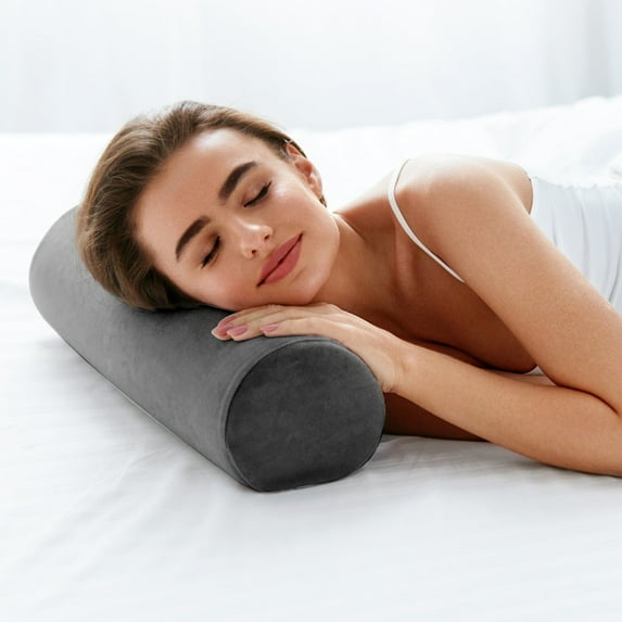 MORESEC under $5 Cylindrical Lumbar Pillow, Long Cylindrical Lumbar Pillow, Body Hug Pillow for Back Pain, Sofa Bed Reading Pillow, Ergonomic Support Cushion for Adults