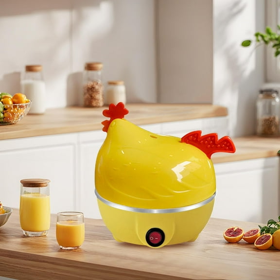 MORESEC under $5 Egg CookerHome Kitchen Egg Steamer, Cooker Maker for Boiled Eggs, Steam Vegetables, Automatic Shut-Off, Compact Hen Shape, Food Grade Material, Easy to Clean, Perfect for Breakfast