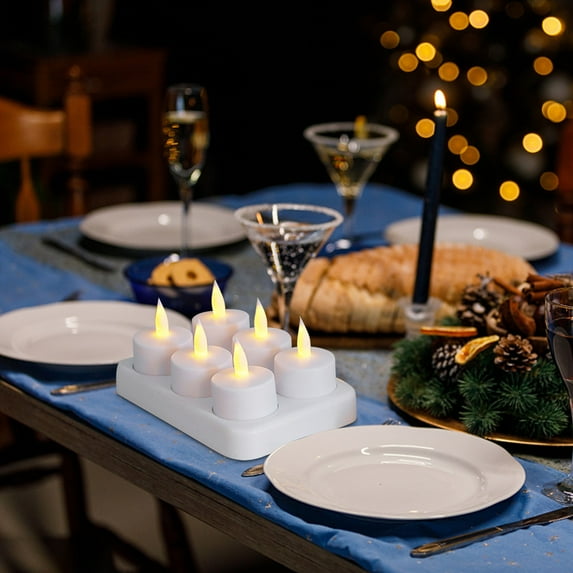 MORESEC under $5 Flameless LED Candles, Rechargeable LED Flameless Candles, Remote Control Timer Tea Lights, Battery Operated Votive Candles for Home Decor, Wedding Centerpiece Table Decorations