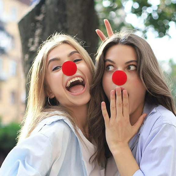 MORESEC under $5 Foam Clown Noses, 5CM Foam Clown Nose,Red Sponge Nose Costume Prop,Circus Party Favor Accessory,KidsAdult Funny Nose,Halloween Costume Prop