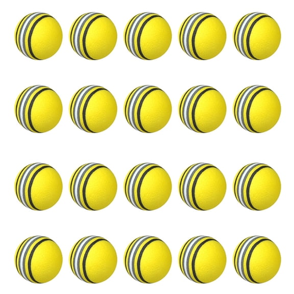 MORESEC under $5 Foam Golf Balls, 20pcs Stripe Foam Sponge Practice Balls,Golf Training Indoor Practice Balls,EVA Colorful PlaygroundToyBalls,42mm Safe Soft Sports Balls,KidsParty Game Balls