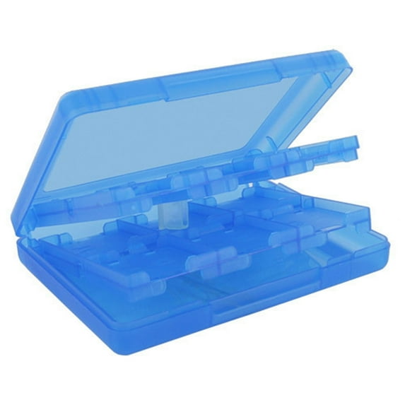 MORESEC under $5 Game Card Case24 in 1 Cartridge Storage Box for Nintendo 3DS XL LL, Hard Plastic Protective Case for Game Cards, Transparent Compact Game Holder with Secure Snap Closure