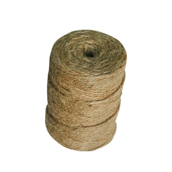 MORESEC under $5 Jute Rope Cord100 Yard Natural Thin Twine for DIY Crafts Gift Wrapping Gardening, 3MM Diameter Coiled Rope, Multipurpose String for Home Decoration Projects