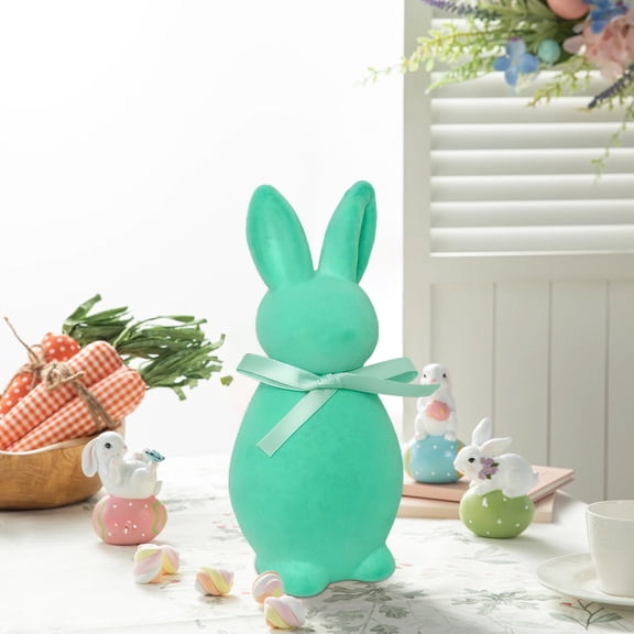 MORESEC under $5 Large Easter Bunny, Foam Decorative Figure for Indoor Outdoor Spaces, Multi Color Upbeat Playful Design, Exquisite Craftsmanship for Reuse, Suitable for Desktop Garden Courtyard