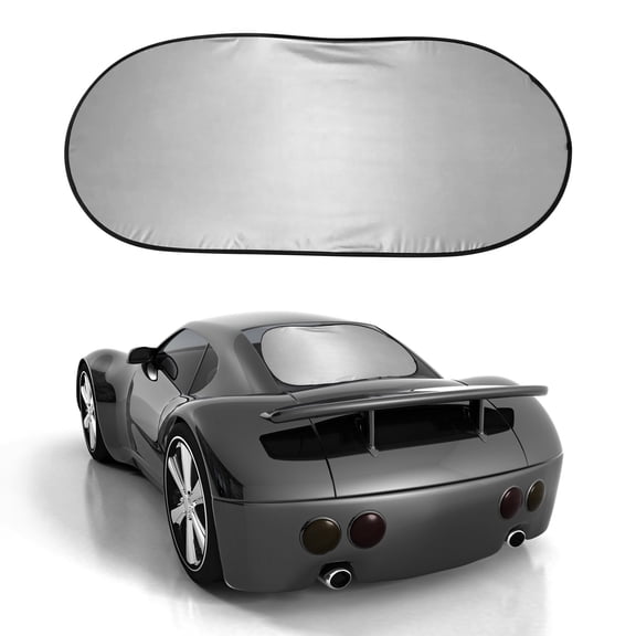 MORESEC under $5 Rear Sunshade for CarUniversal Windshield Sun Visor with Reflective Coating, Window Cover for UV Protection Heat Reduction, Foldable Storage Design for Easy Installation