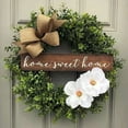 thumbnail image 1 of MORESEC under $5 Simulated Peony WreathSimulation Peony Flower Wreath for Door, Wall, Window Decoration, Artificial Greenery Wreath with Eucalyptus Leaves, All Weather Outdoor and Indoor Decor, 1 of 9