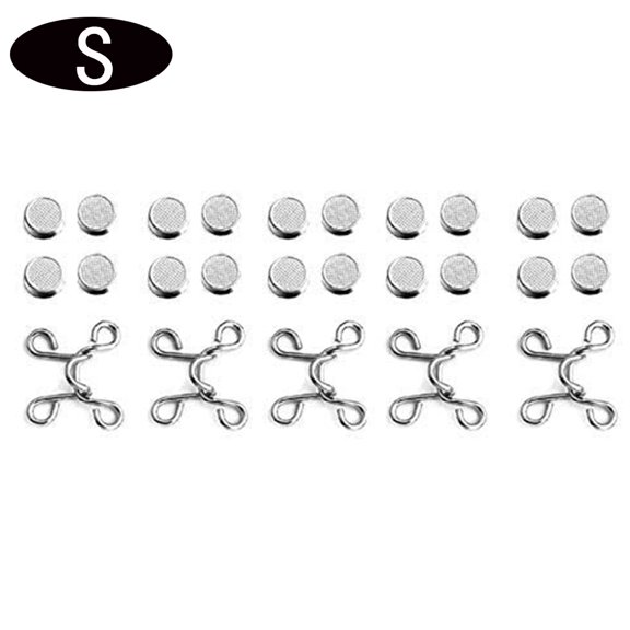 MORESEC under $5 Snap Button SetSmall Size for Pants and Collars, Metal Snap Buttons Without Nail, Easy to Attach for Tight Clothing, Reusable for Various Garments