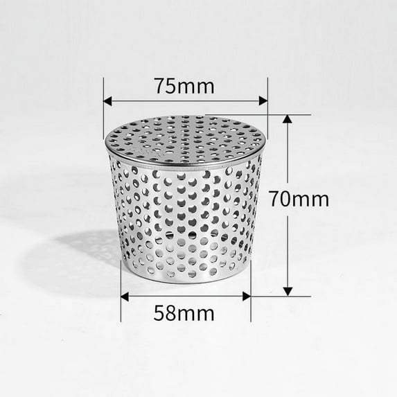 MORESEC under $5 Stainless Steel Drain Cover, 304 Stainless Steel Drain Filter, Conical Rodent Proof Sewer Grate, Roof Floor Side Water Drain Cover, PVC Pipe Attachment for Outdoor Use